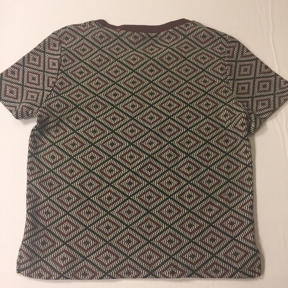 Zara Maroon Pattern Top - Picture 4 of 5